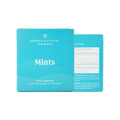 Hressandi myntu töflur